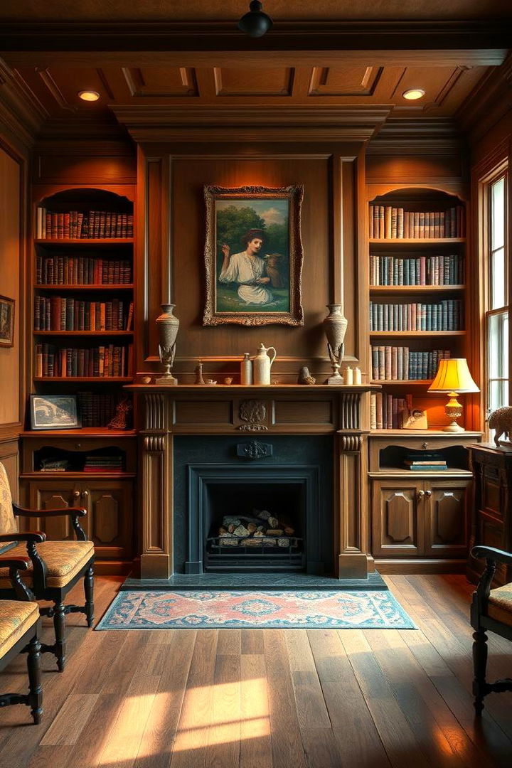 Historic Charm - 22 Fireplace With Bookshelves