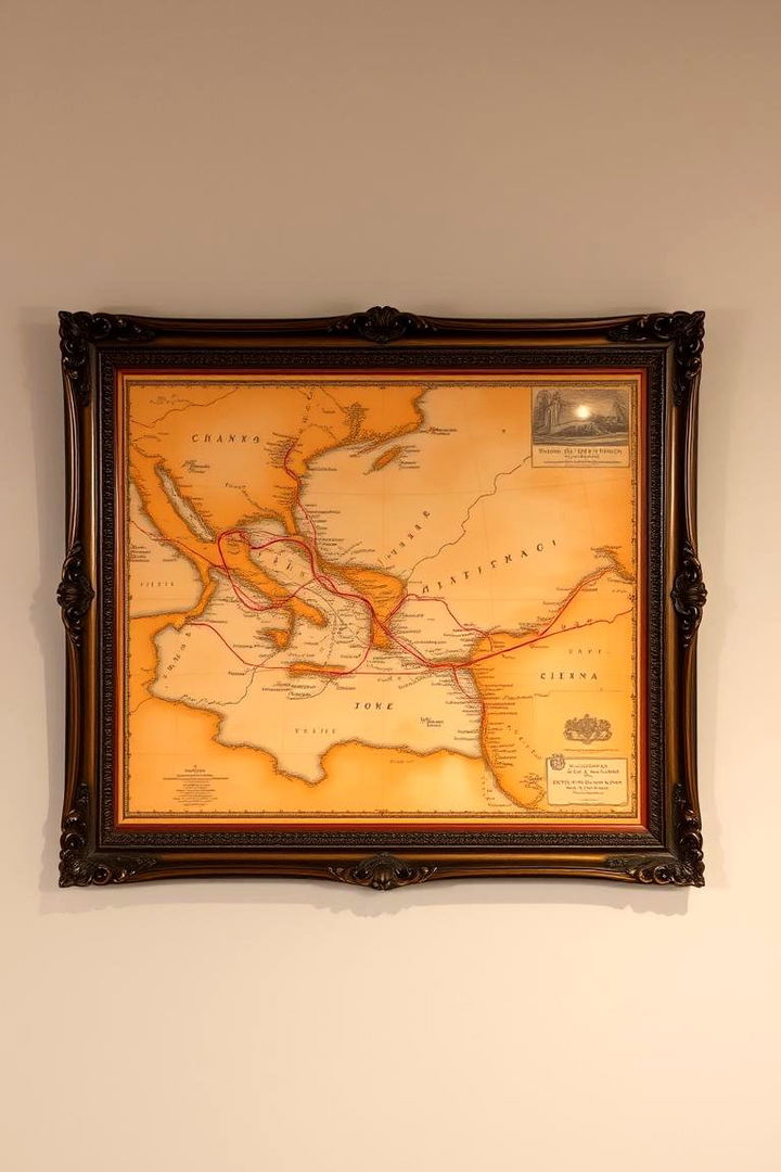 Historic Colonial Road Map Decor - 22 Colonial Dining Room Ideas