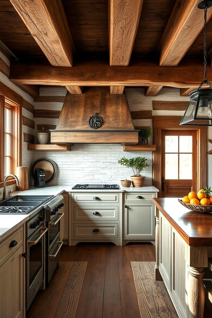 Historic Log Accents - 22 Log Cabin Kitchen Design Ideas