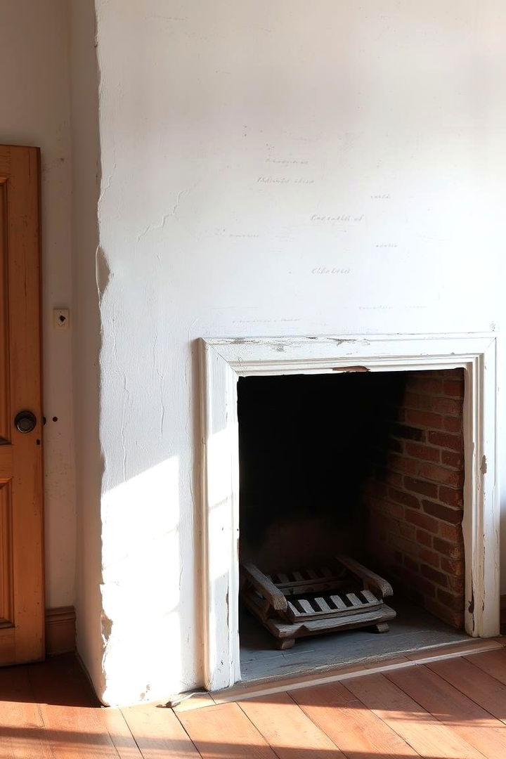 Historic Whitewashed Charm - 22 Fireplace Paint Ideas