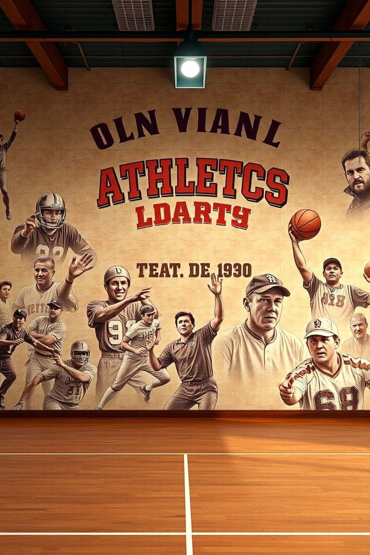 Historical Athletic Icons - 22 Gym Murals