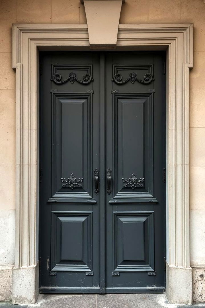 Historical Charm - 22 Dark Gray Front Door Ideas