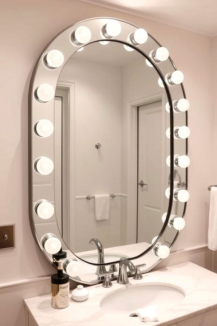 Hollywood Glamour - 22 Bathroom Mirror Ideas
