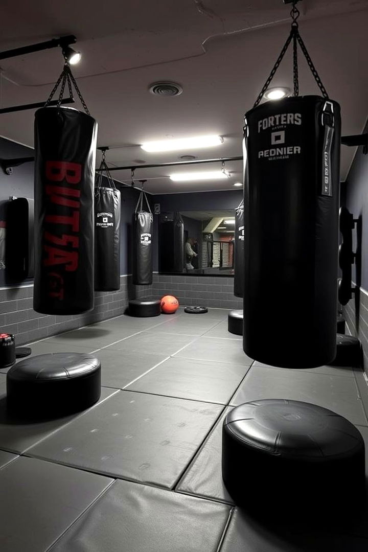 Home Boxing Studio - 22 Basement Gym Ideas