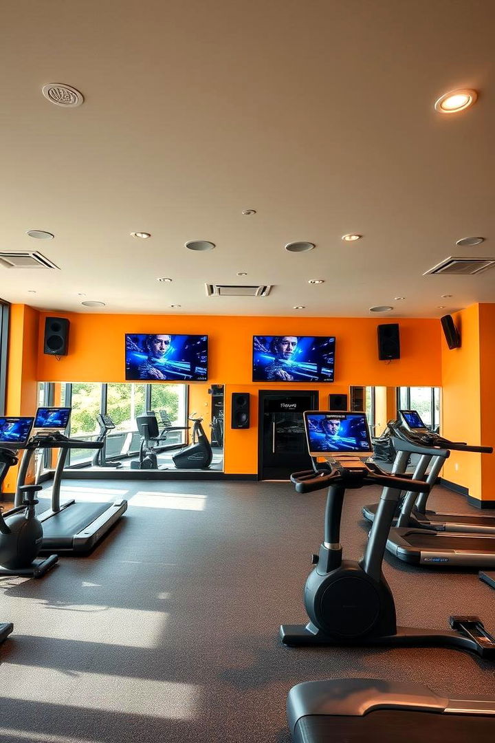 Home Gym Entertainment Solutions - 22 Home Gym Ideas