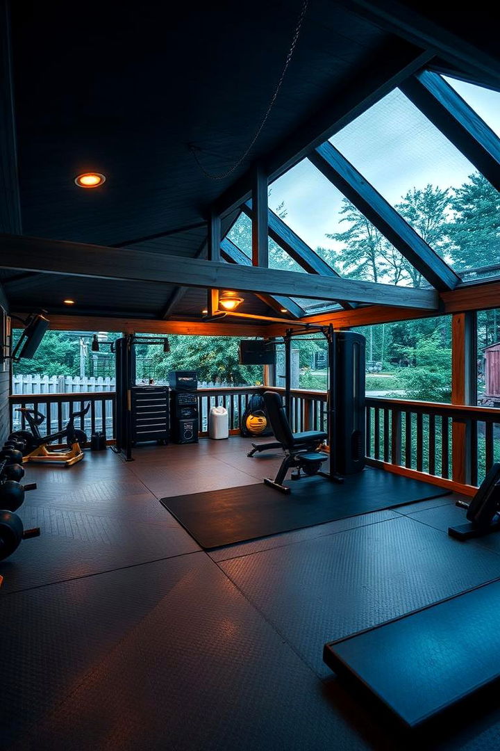 Home Gym Workout Space Under the Deck - 22 Under Deck Ideas