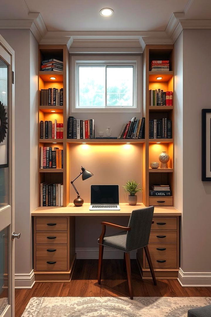 Home Library Built in Desk Ideas - 22 Built-in Desk Ideas