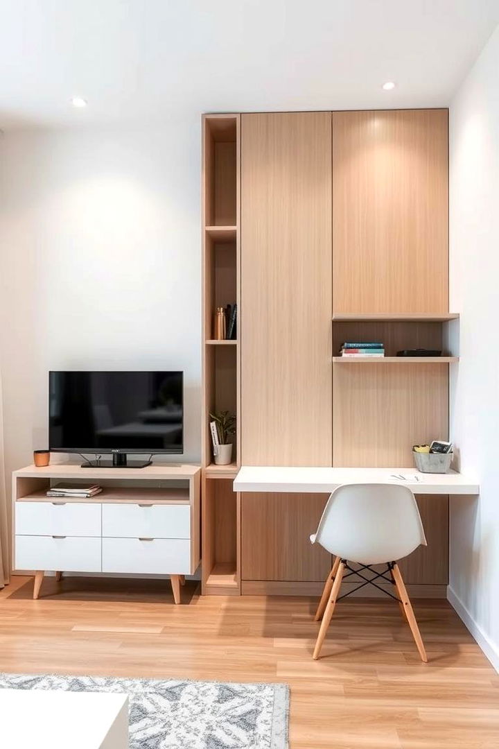 Home Office Integration - 22 Small Living Room Ideas With Tv