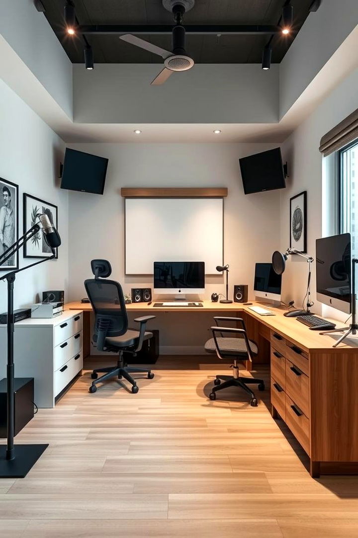 Home Office Meets Podcast Tech - 22 Podcast Room Ideas