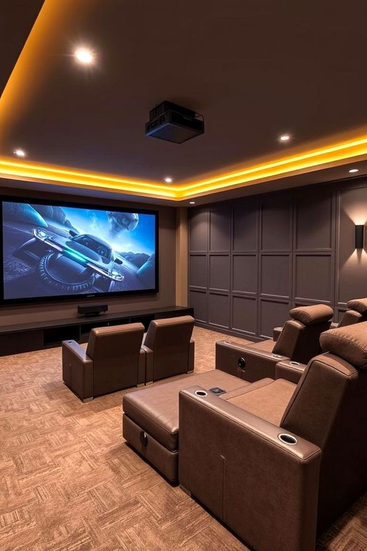 Home Theater and Gaming Combo - 22 Game Room Ideas