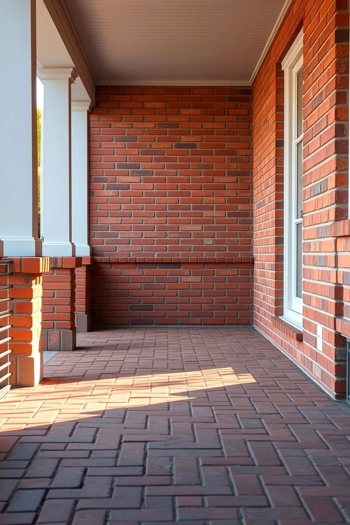Horizontal Brick Pattern - 22 Brick Porch Ideas
