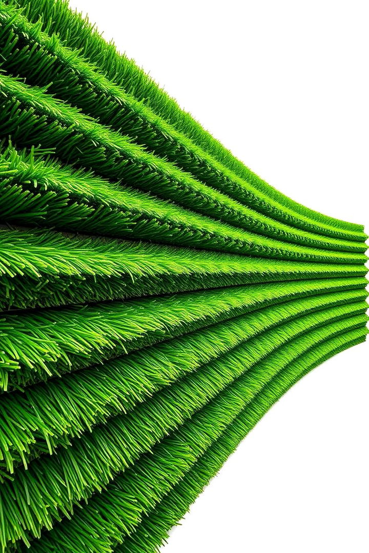 Horizontal Layered Green - 22 Artificial Grass Wall Design Ideas