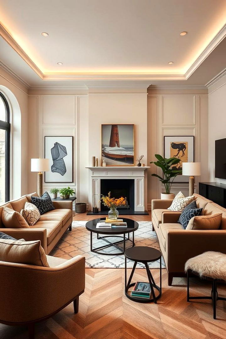 Hybrid Design Styles - 22 Dulux Egyptian Cotton Living Room Ideas