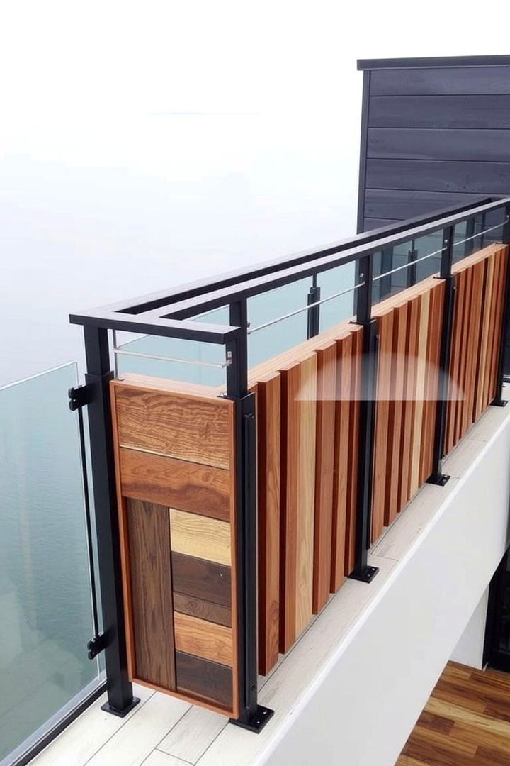 Hybrid Materials Approach - 22 Balcony Railing Design Ideas