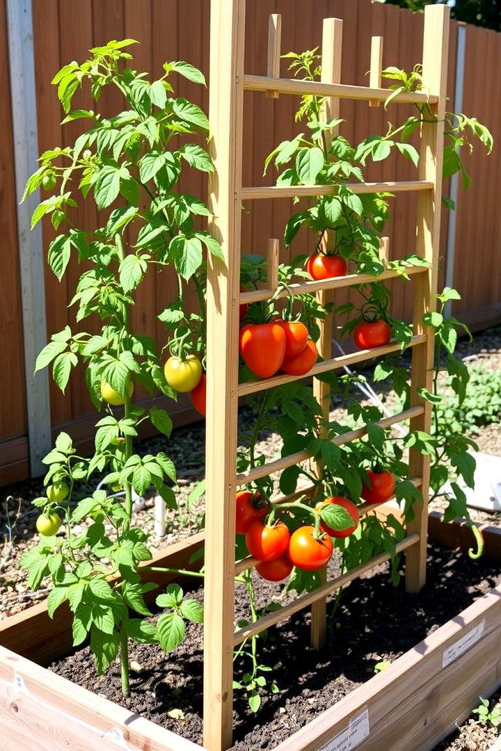 Hybrid Trellis and Raised Garden Bed - 22 Tomato Trellis Ideas