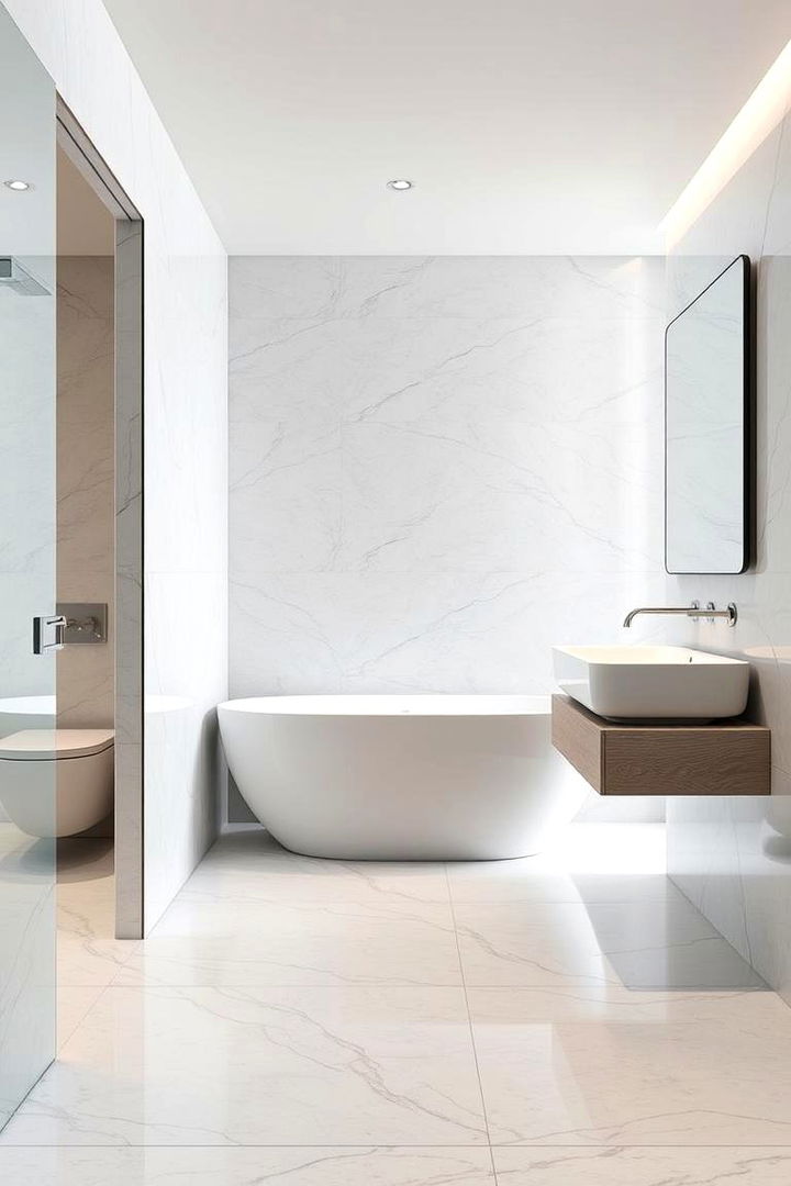 Hygienic Porcelain Elegance - 22 Bathroom Tile Ideas