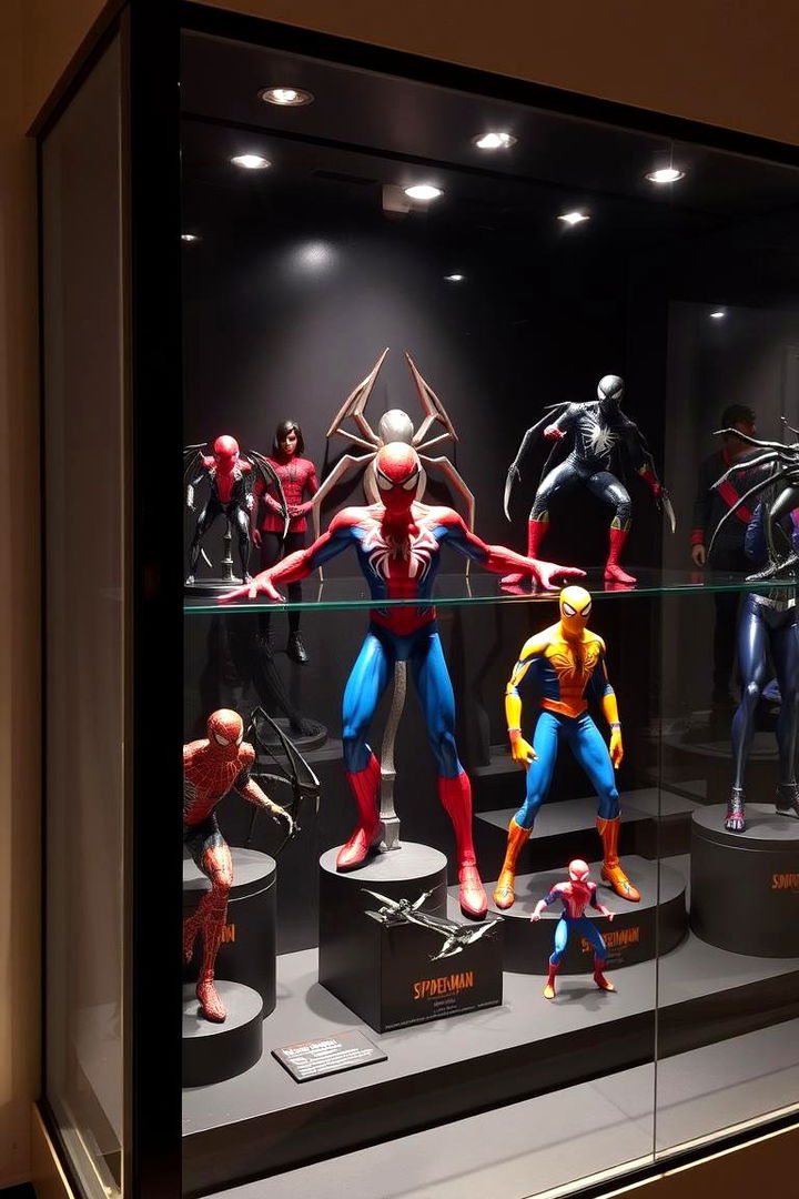 Iconic Collectible Displays - 22 Spiderman Room Decor Ideas