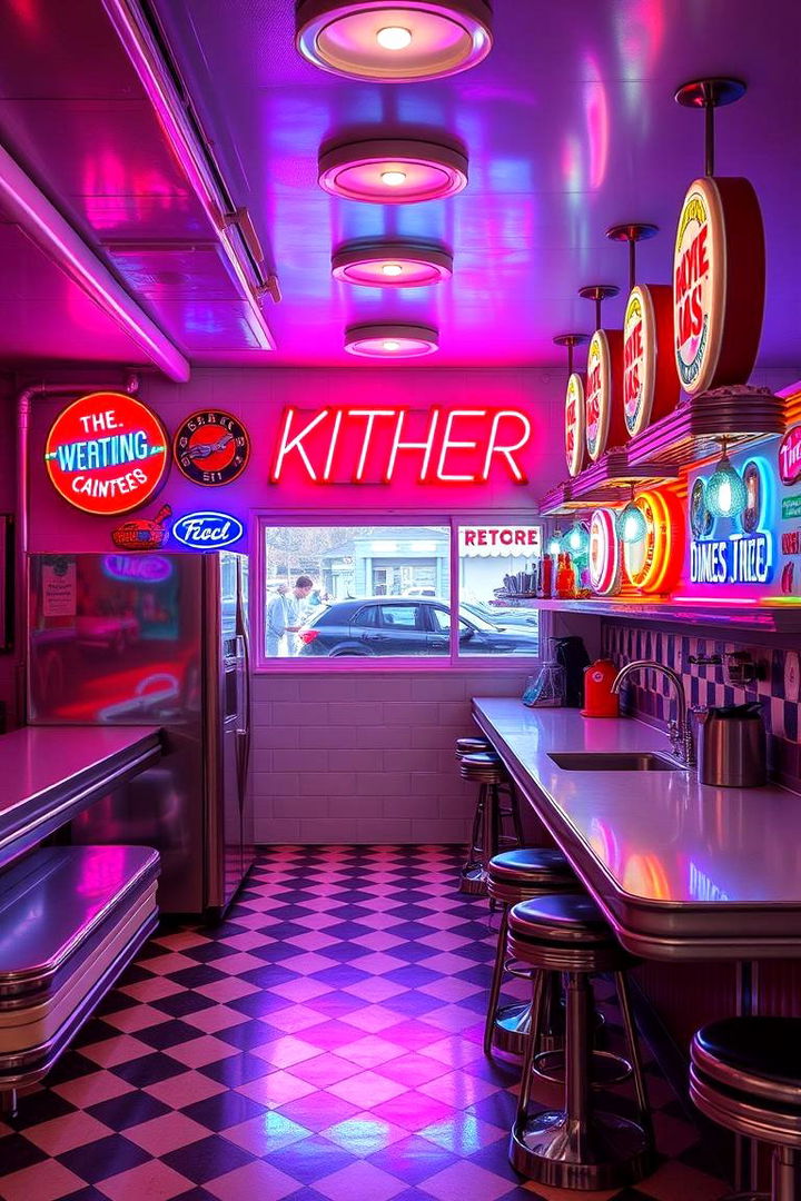 Iconic Neon Signs - 22 Retro Kitchen Ideas