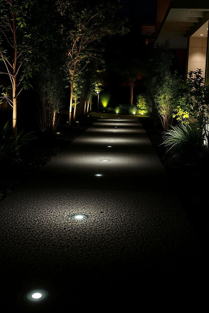 Illuminated Asphalt Walkway - 22 Asphalt Walkway Ideas