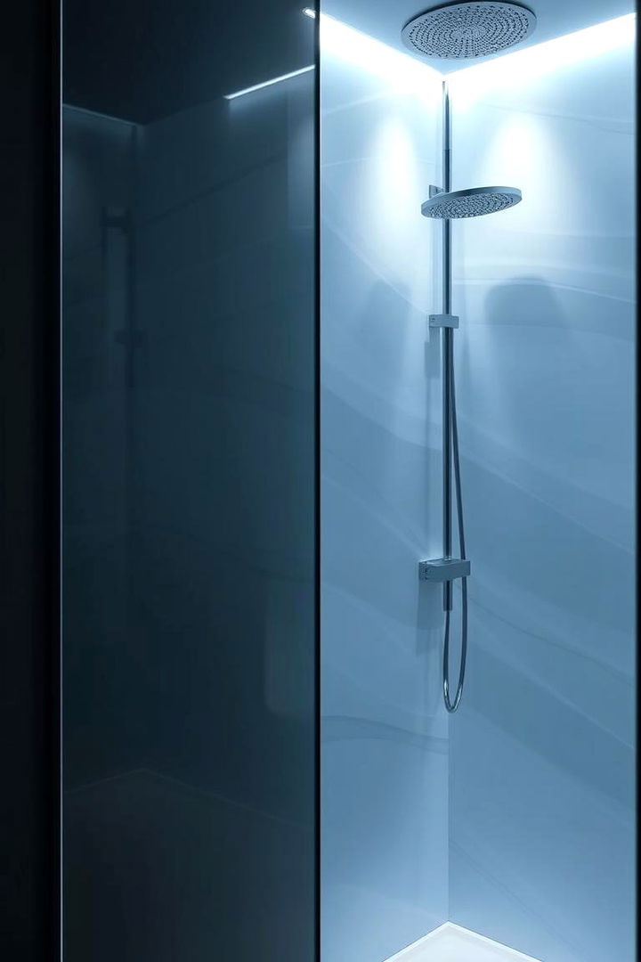 Illuminated Backlit Design - 22 Shower Wall Ideas