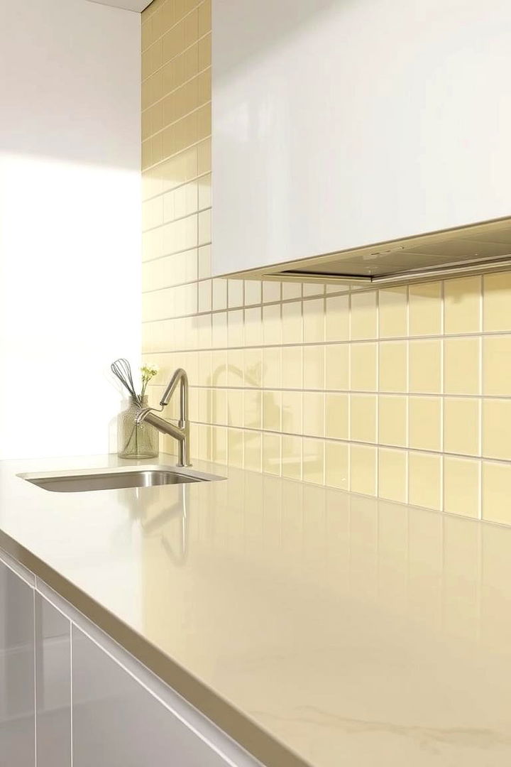 Illuminated Backsplash Ideas - 22 Pale Yellow Kitchen Ideas