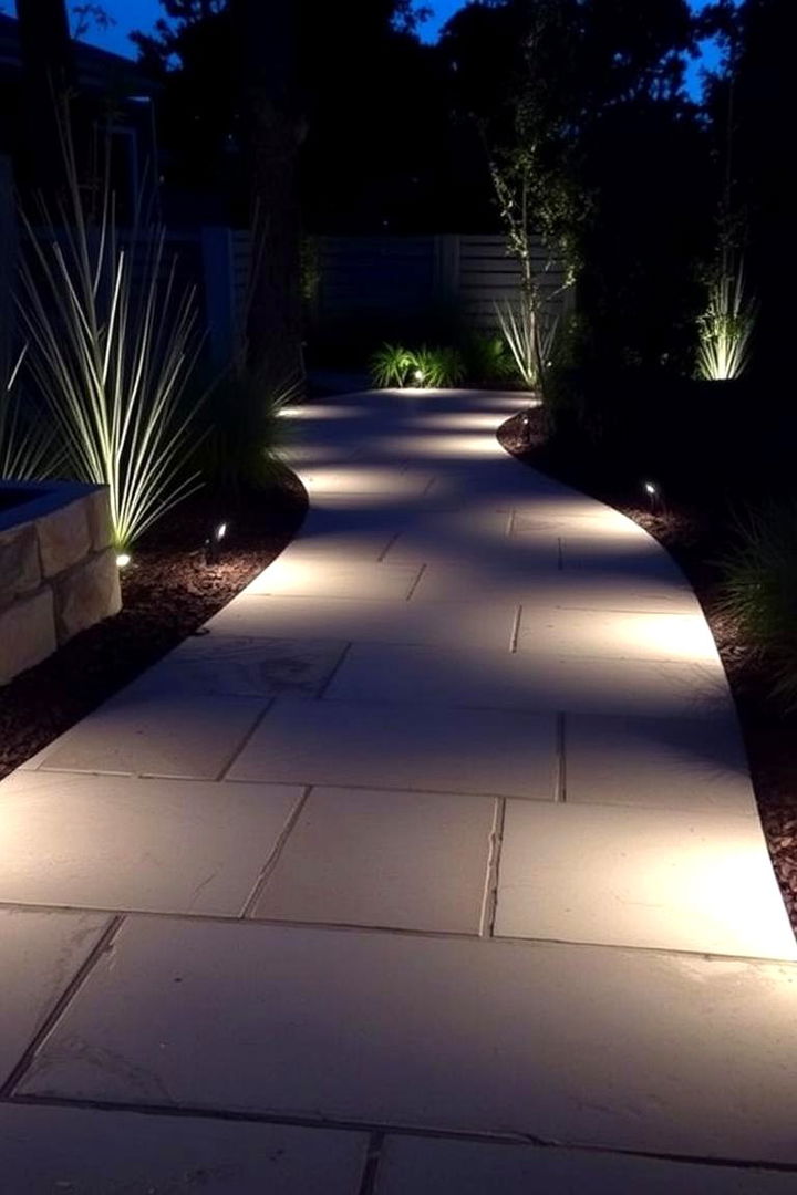 Illuminated Bluestone Walkway with Lighting - 22 Bluestone Walkway Ideas
