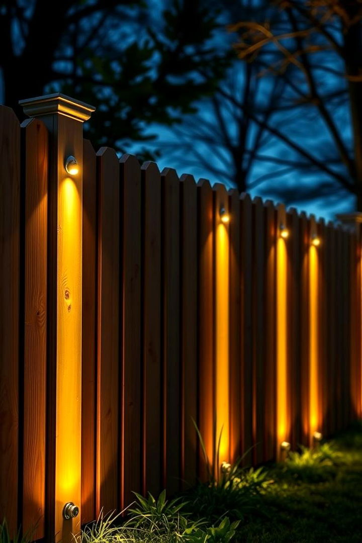 Illuminated Cedar Fencing Concepts - 22 Cedar Fence Ideas
