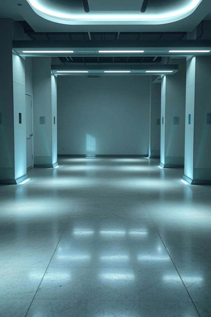 Illuminated Concrete Floor Designs - 22 Indoor Concrete Floor Paint Ideas
