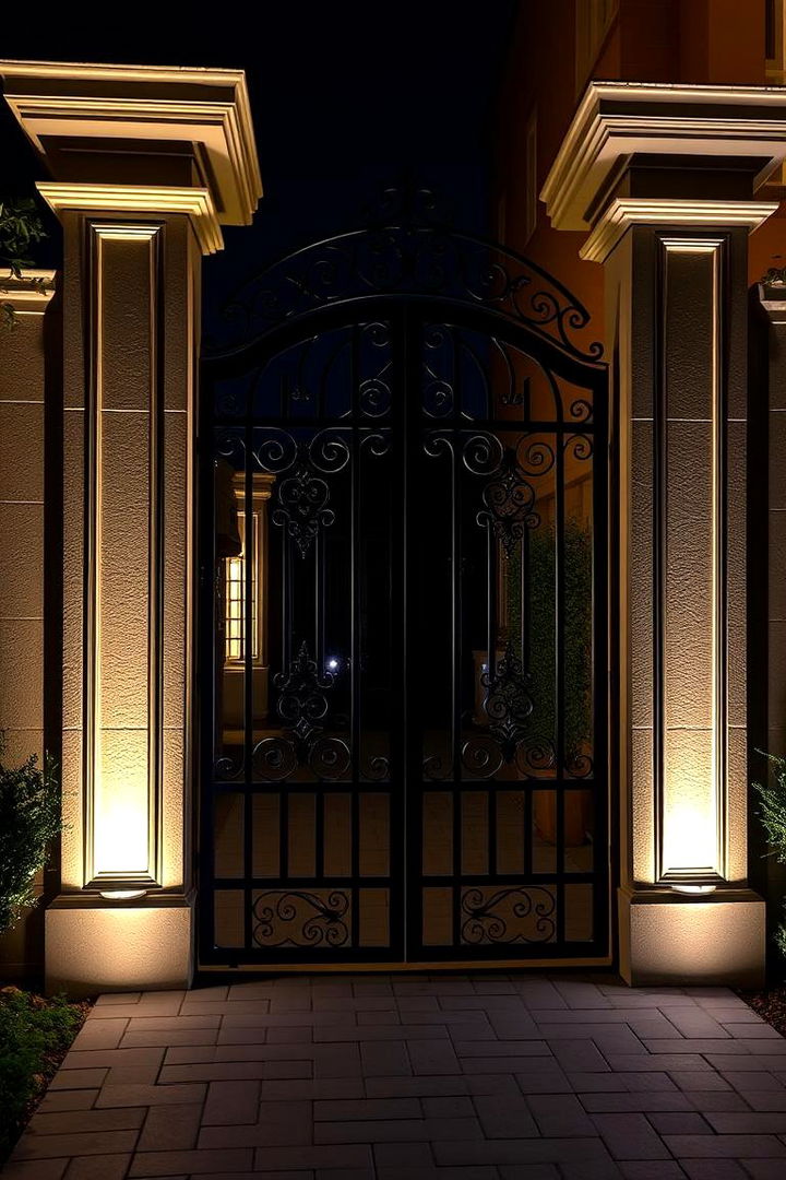 Illuminated Entryway Designs - 22 Front Door Gate Ideas
