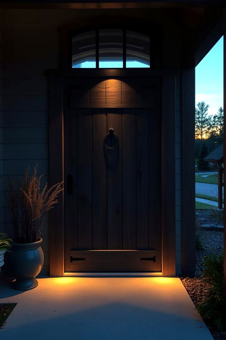 Illuminated Entryway - 22 Farmhouse Front Door Ideas