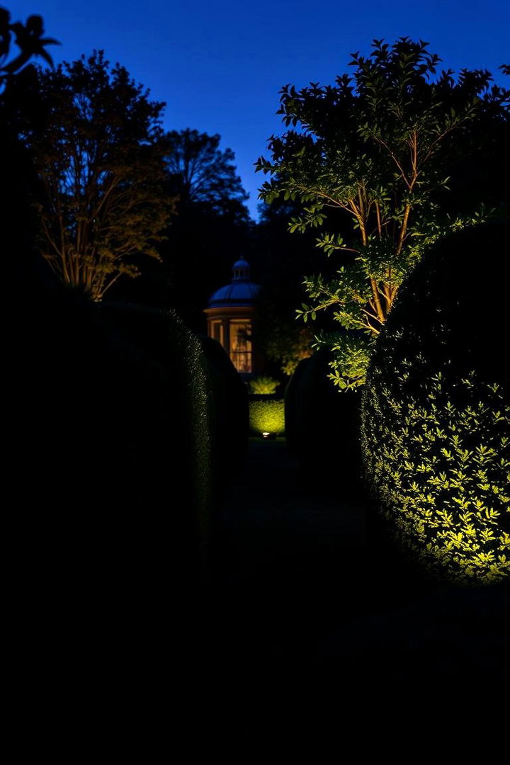 Illuminated Evening Designs - 22 Front Yard Boxwood Designs