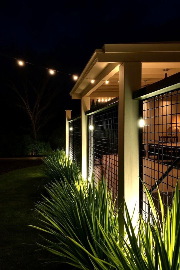 Illuminated Hog Wire Railing - 22 Hog Wire Deck Railing Ideas