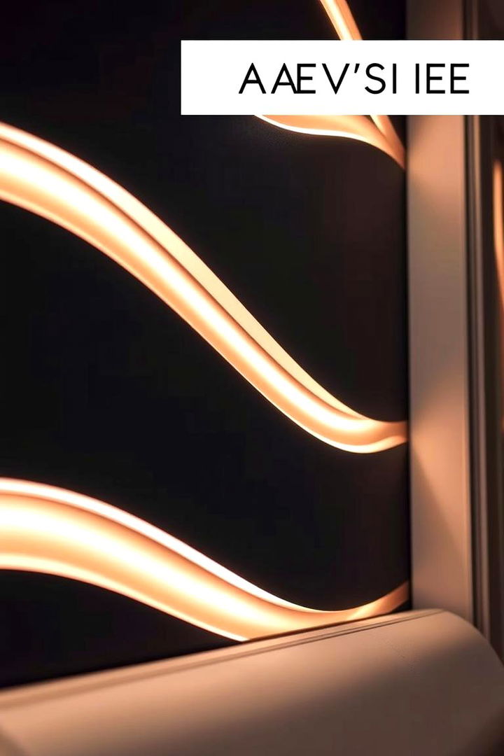 Illuminated LED Accents - 22 living room wall decor ideas