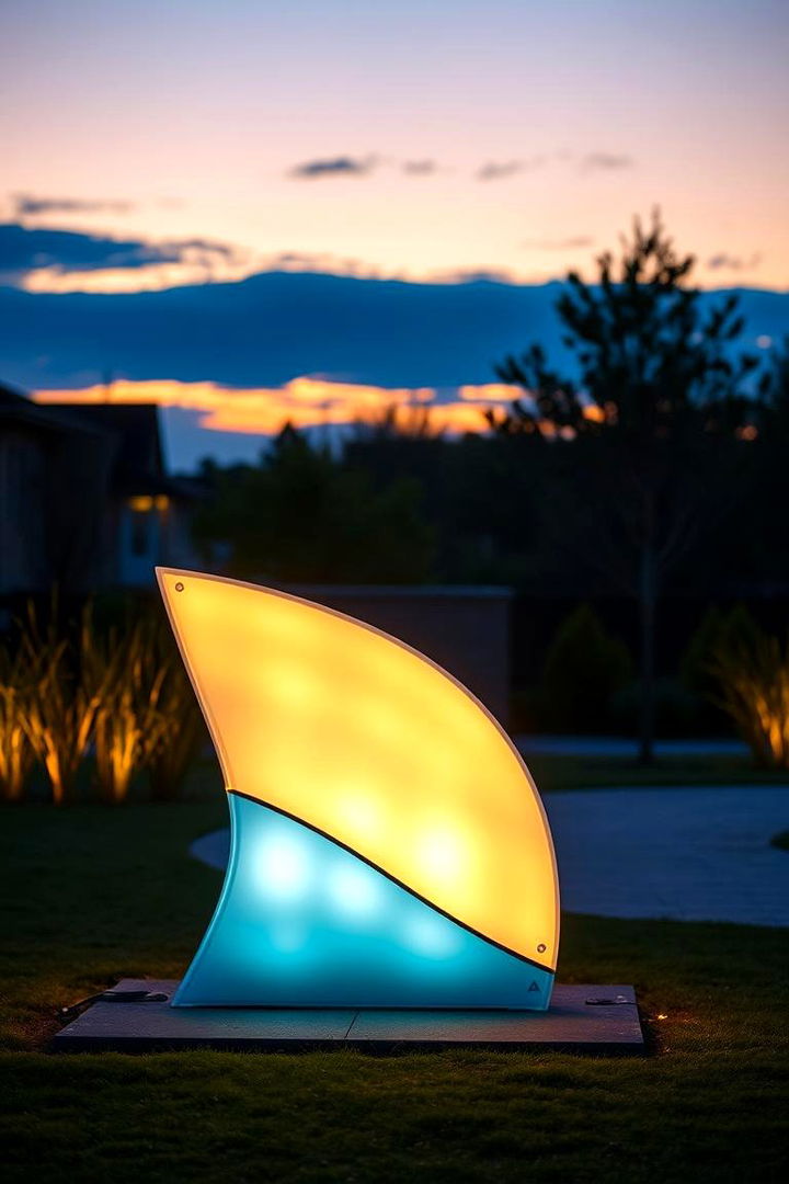 Illuminated LED Outdoor Art Glowing Creative Installations - 22 Outdoor Wall Decor Ideas