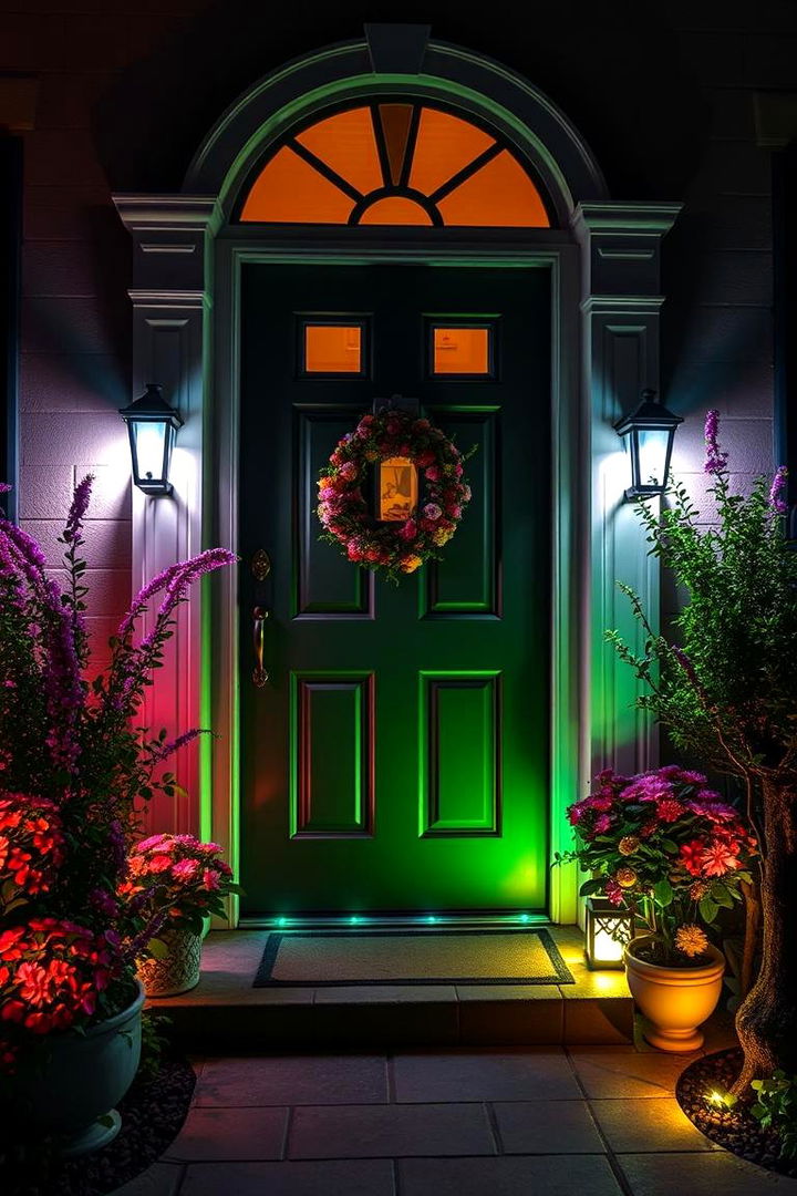 Illuminated LED Spring Lights - 22 Spring Front Door Decor Ideas