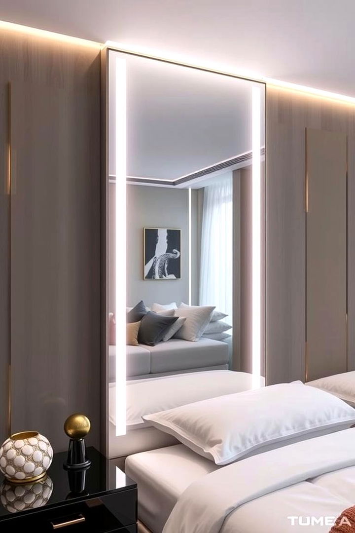 Illuminated Mirror Accents - 22 Bedroom Lighting Ideas
