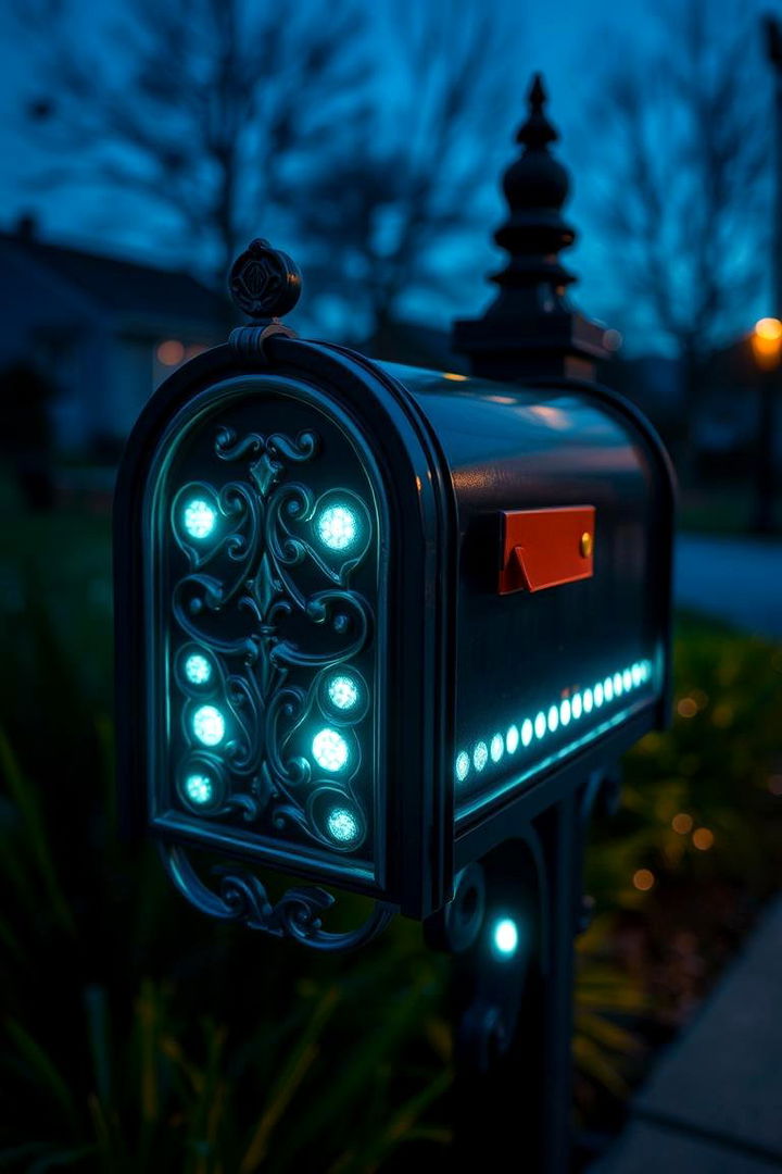 Illuminated Night Accents - 22 Mailbox Decor Ideas