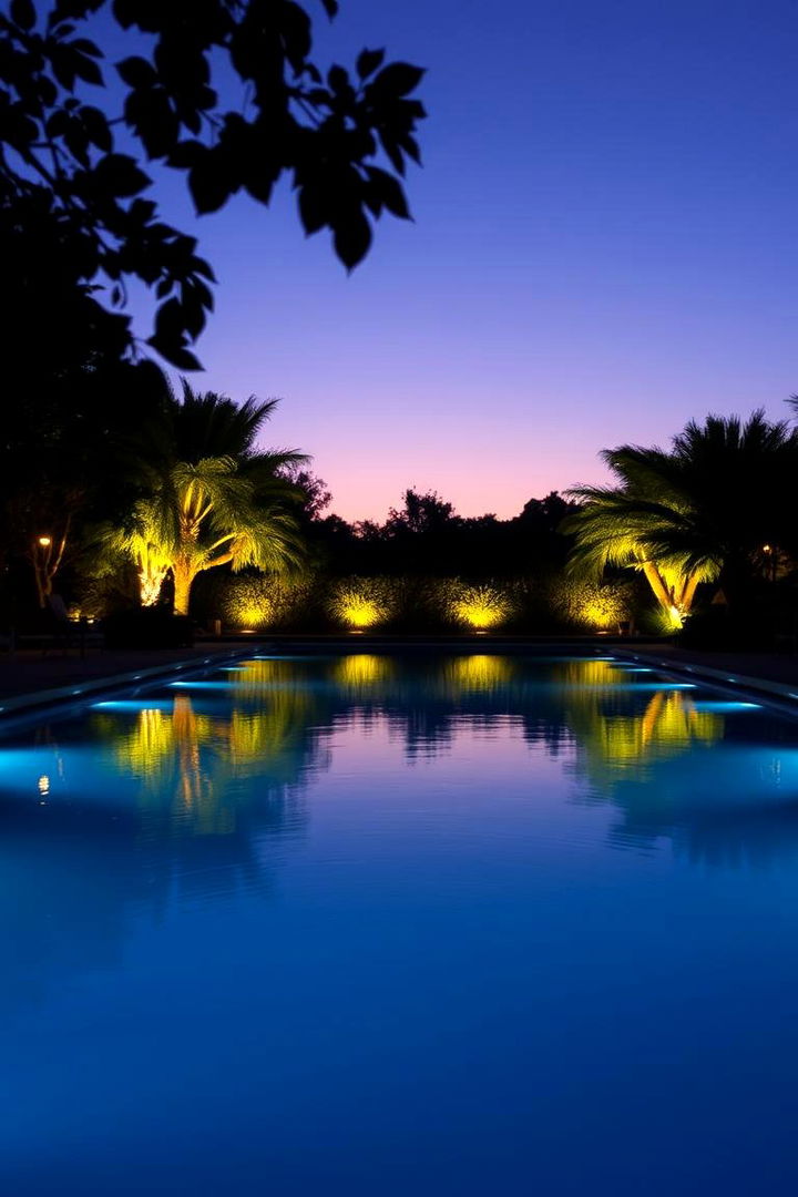 Illuminated Night Landscape - 22 Small Garden Reflecting Pool Ideas