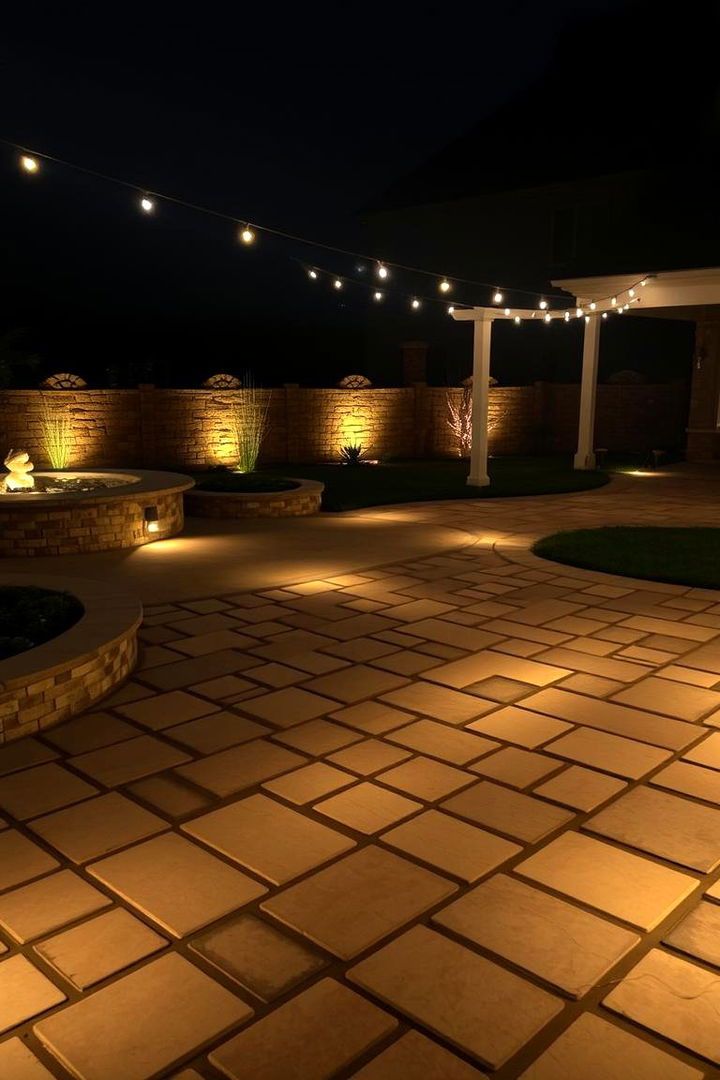 Illuminated Nightscapes - 22 Flagstone Patio Ideas