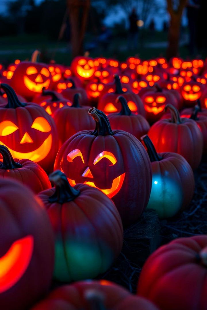 Illuminated Pumpkin Displays - 22 Pumpkin Decor Ideas
