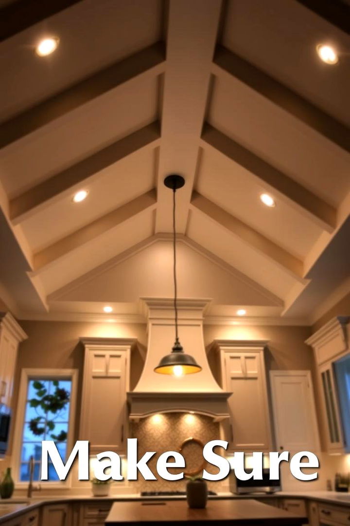 Illuminating with Glowing Ambient Lighting - 22 Vaulted Ceiling Kitchen Ideas