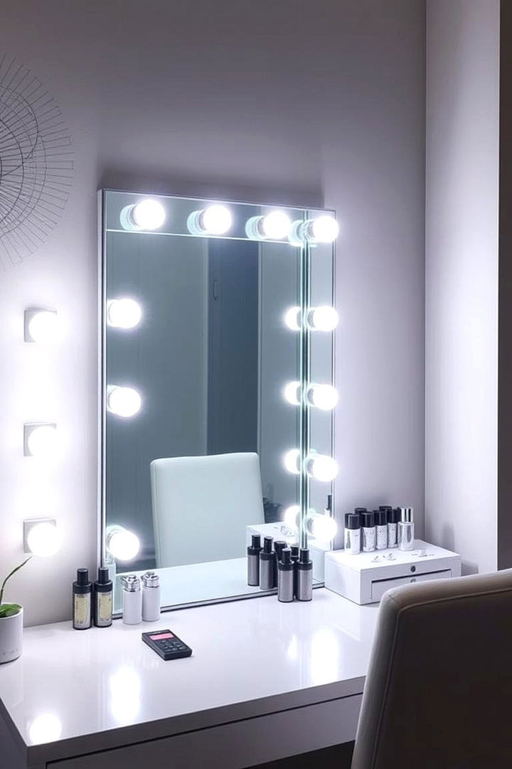 Illumination Enhanced Makeup Station - 22 Makeup Vanity Ideas