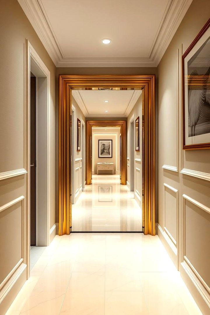 Illusionary Door Mirror Effect - 22 hallway mirror ideas