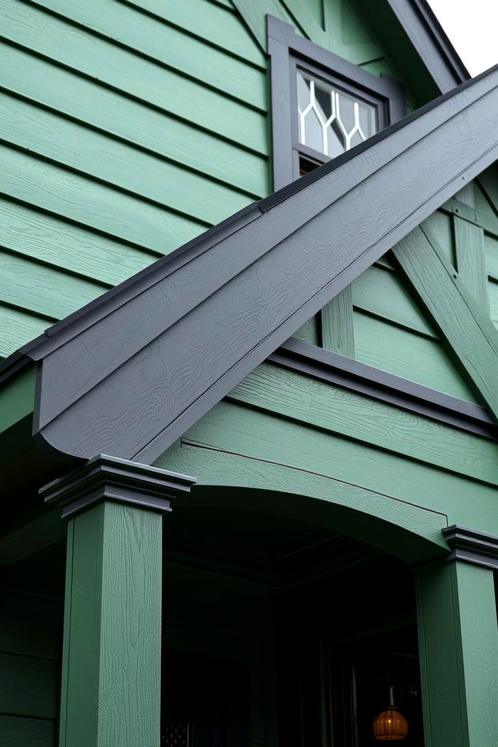 Impeccable Attention to Detail - 22 Green House Exterior With Black Trim