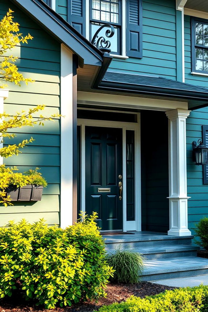 Impressive Curb Appeal - 22 Forest Green House With Black Trim