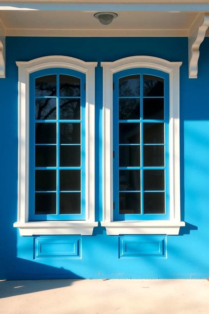 Improved Light Reflection - 22 Blue House Siding With White Trim
