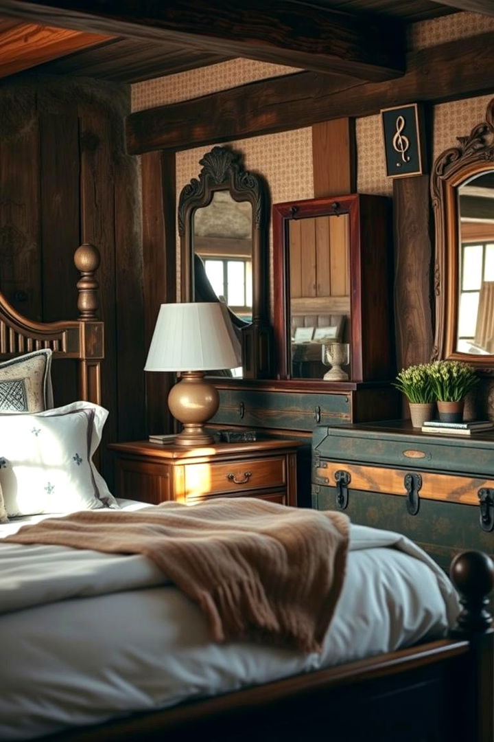 Incorporate Antique Finds - 22 Rustic Bedroom Ideas