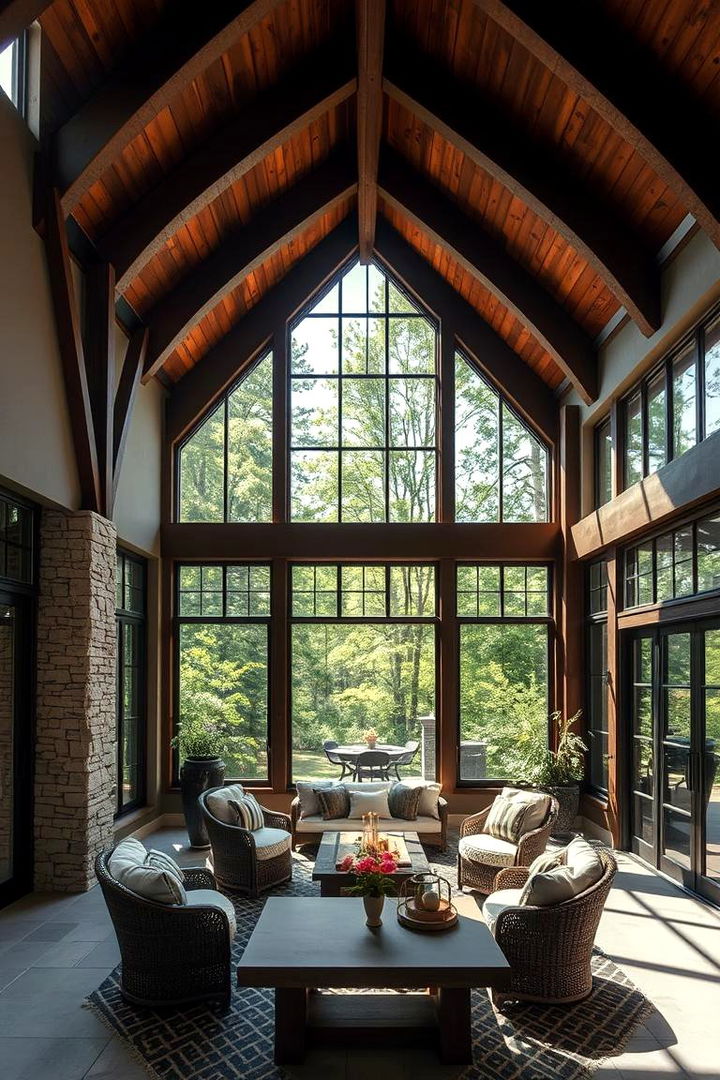 Incorporate Bold Architectural Details - 22 Sunroom Office Ideas