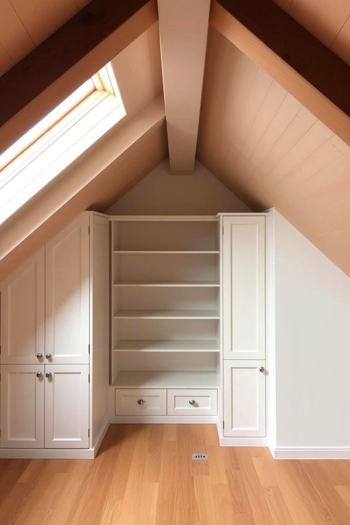 Incorporate Built in Storage - 22 Low Ceiling Small Attic Room Ideas