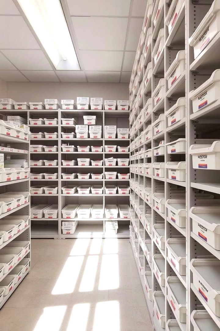 Incorporate Floor to Ceiling Shelves - 22 Medicine Storage Ideas